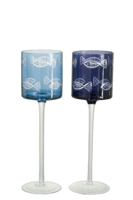 Подсвечник "Рыбы" в ассортименте 9х9х30см