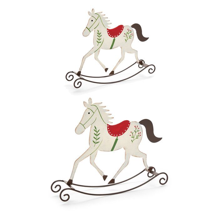 Набор из 2-х шт Декор "Лошадки-качалки" 18см/24см