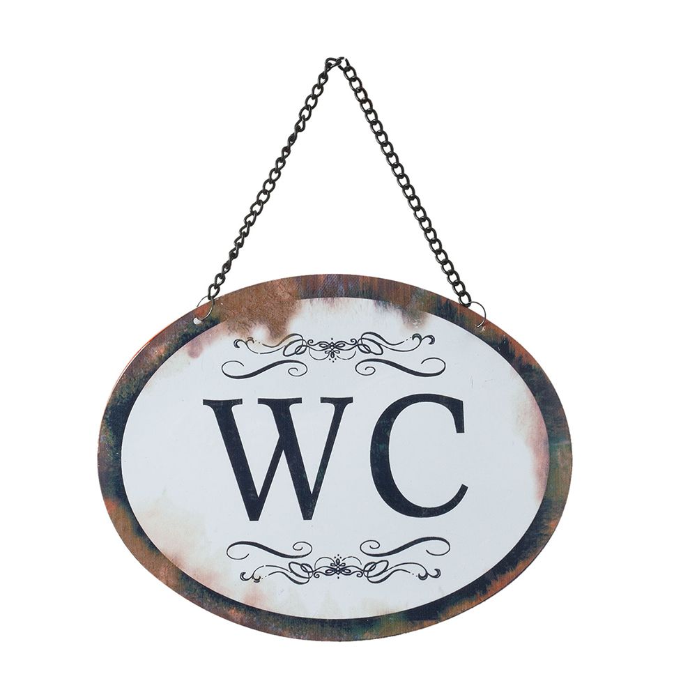 Табличка декоративная "WC" 17x1x13см