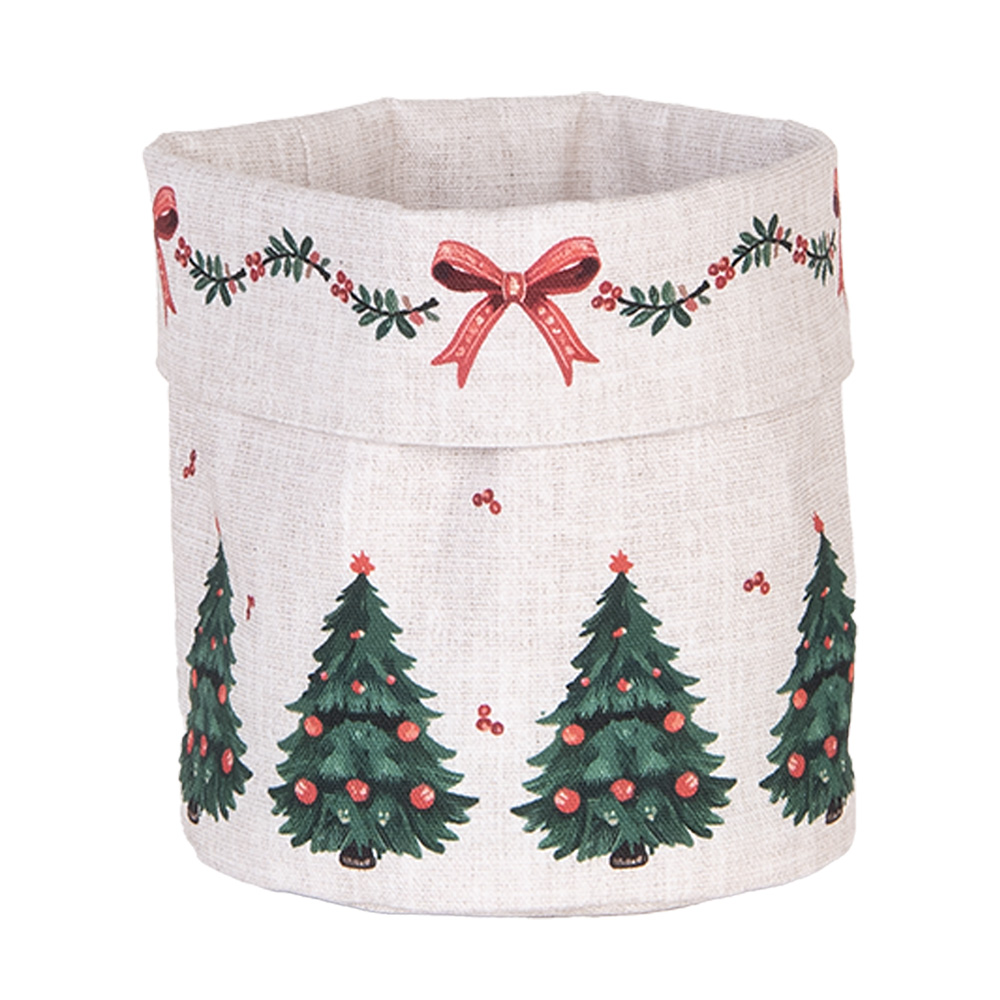 Корзинка декоративная "С Рождеством" Ø 15x16см
