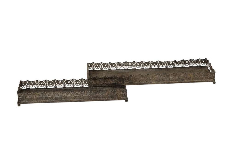 Набор из 2-х подносов "Ажур" 40x12xH6см/ 50x15xH6см