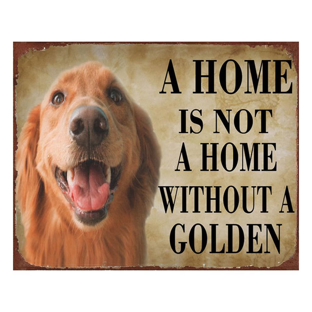 Табличка декоративная "Золотистый ретривер"  25x1x20см