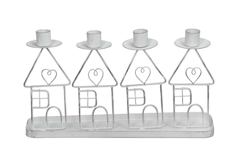 Подсвечник "Домики" 30х8,5х17см