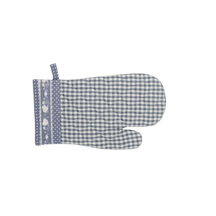 Прихватка-варежка "Виши" голубая 19x32см