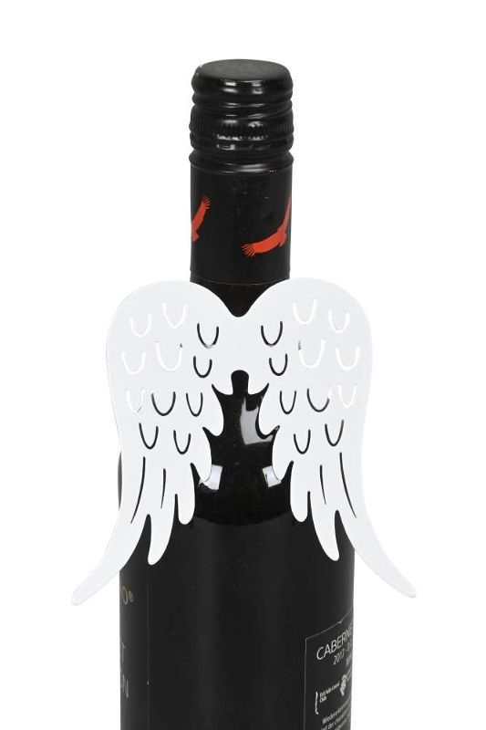 Декор для бутылки "Крылья" белые 9,5x4x10см