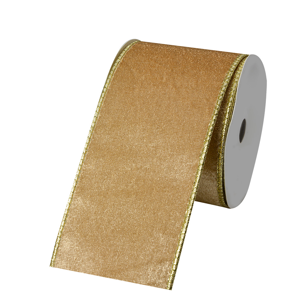 Тесьма для украшения елки золотая 6,3см x 5м