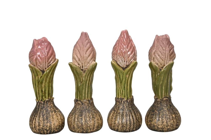 Декор "Тюльпан" большой розовый в ассортименте 5x5xH15см