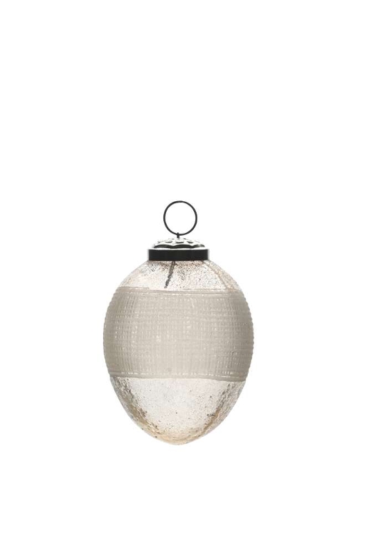 Декор подвесной "Яйцо" античный персик 8xH10,5см