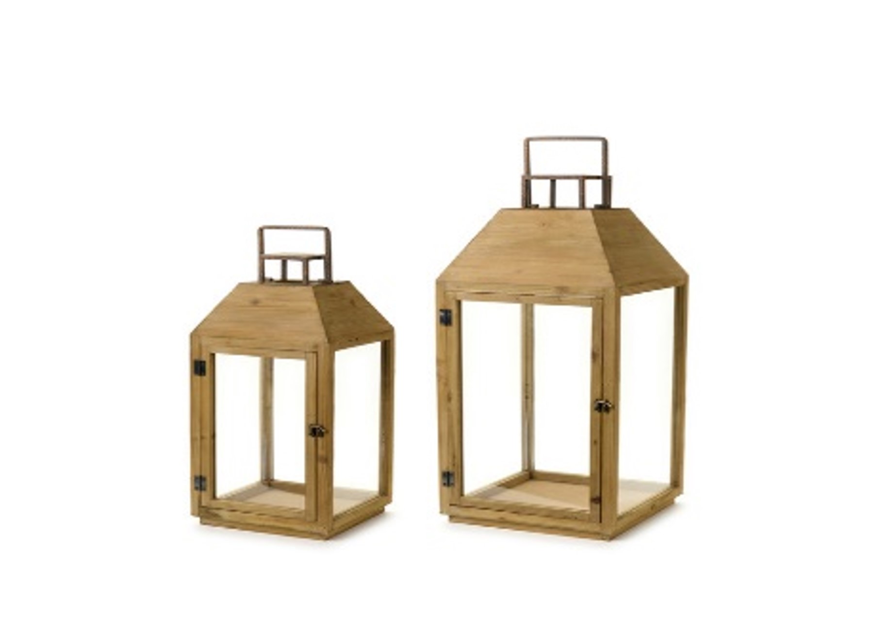 Набор из 2-х подсвечников "Мой дом"  24х24х62см/30х30х78см