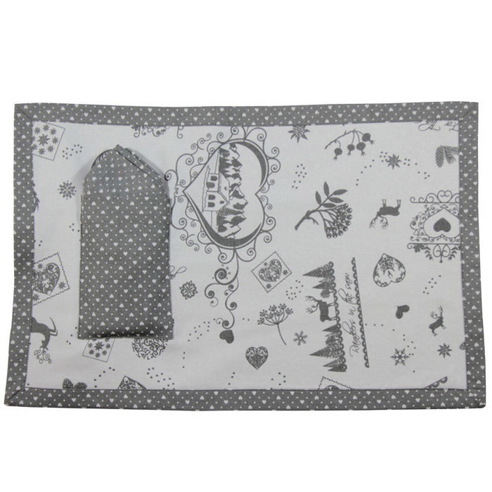 ICR11416 Плейсмат с карманом для приборов "Романтика" 33x50 см