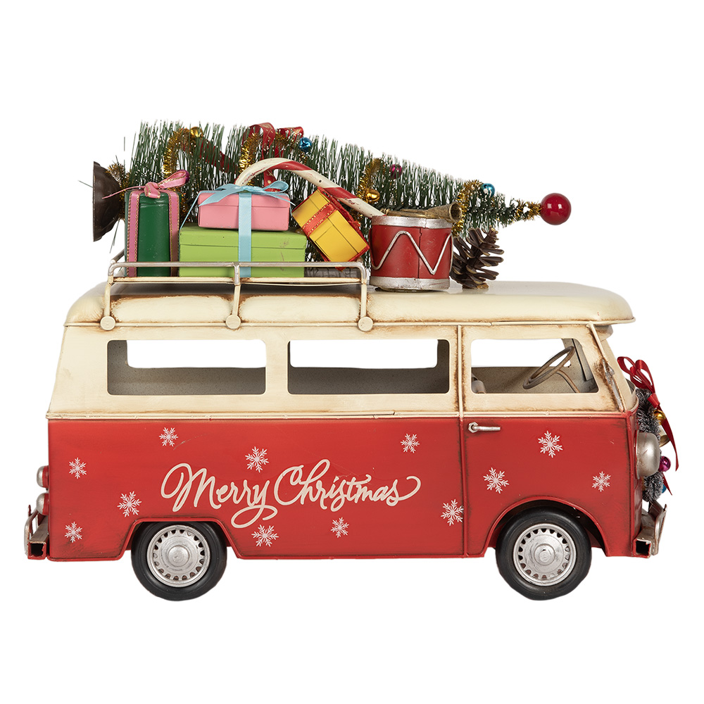 Декор "Автобус с подарками" 38x16x28см