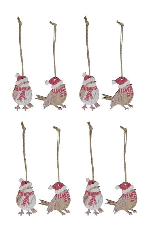 Декор подвесной "Птичка" в ассортименте 3,5х6см/5,5х5,5см + 8 см подвес