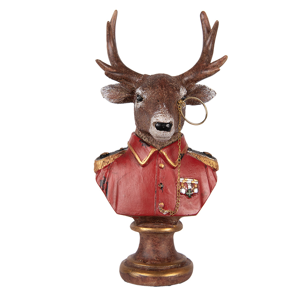 Декор "Бюст оленя в пенсне" 10x8x19см