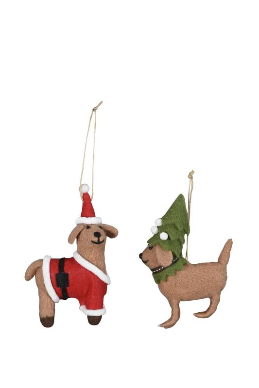 Декор подвесной "Собака" в ассортименте 10x3xH12см + 8см подвес