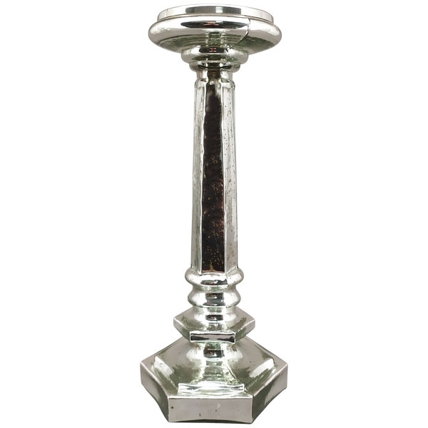 Подсвечник "Антик сильвер" 13x13x32,5см