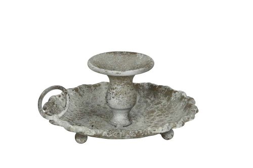 Подсвечник "Антик грей" 16x15xH8см