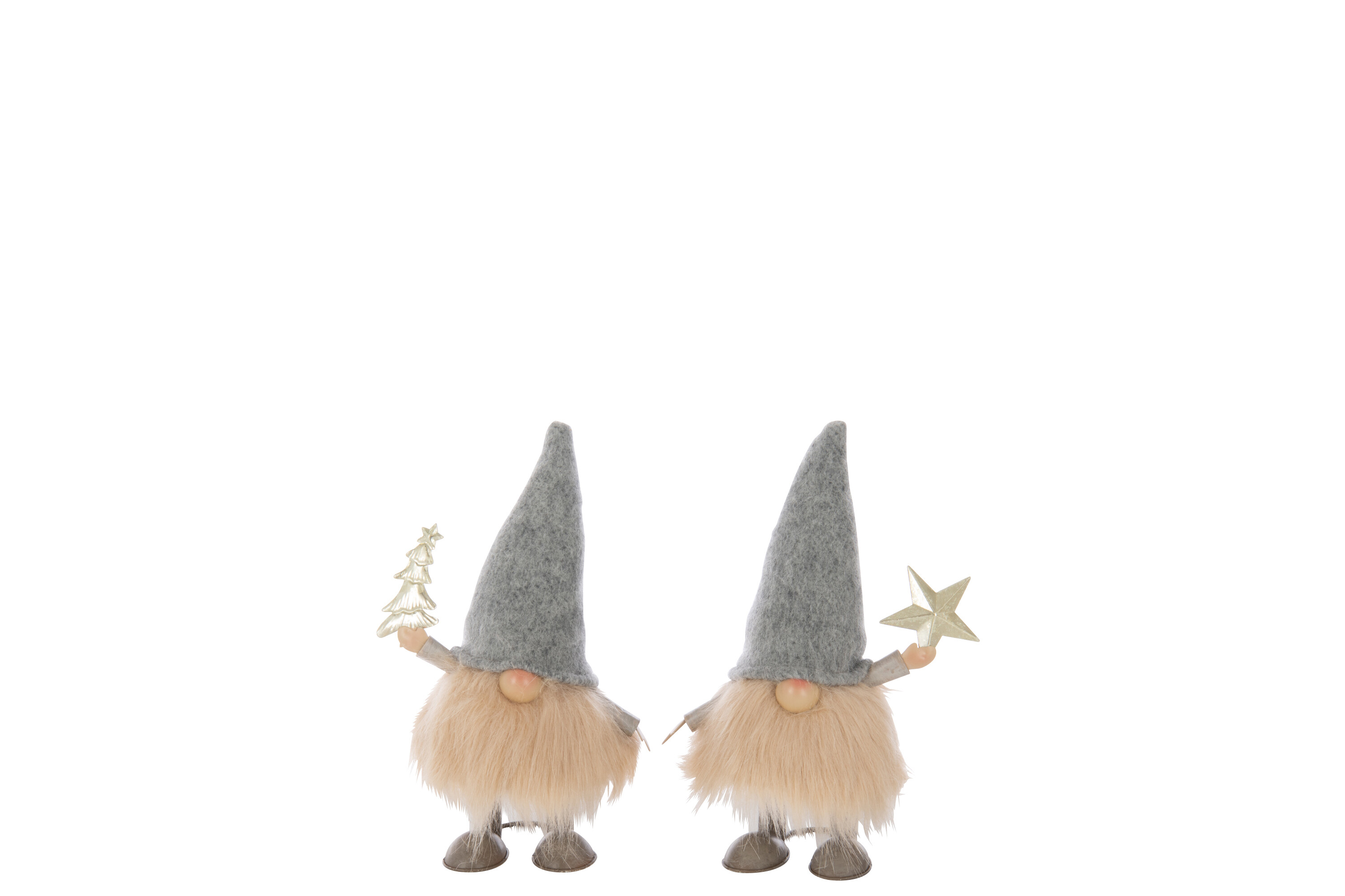 Декор "Гном со звездой/Гном с елкой" в ассортименте 18x9x23см