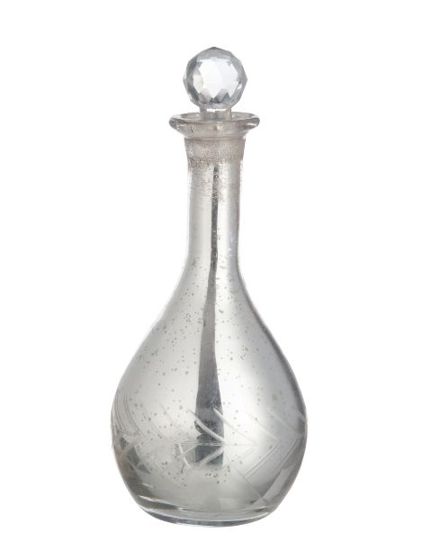 Сосуд декоративный "Ретро" серебро большой 10х10х22см