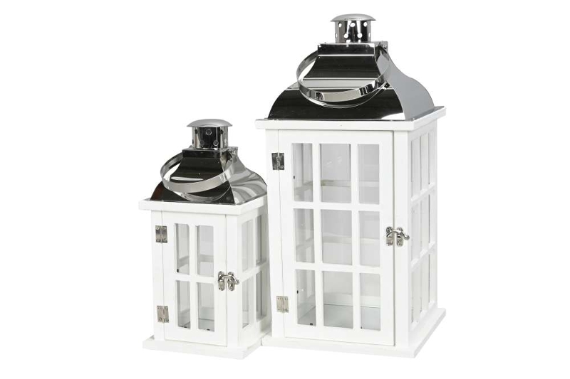 Набор из 2-х подсвечников "Аннет" 15x15xH32см/ 22x22xH47см + 9/11см ручки