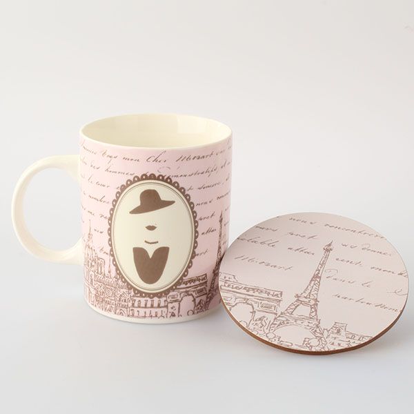 Бокал с подставкой под горячее "Мадам" 10х8х11,5см (360ml)