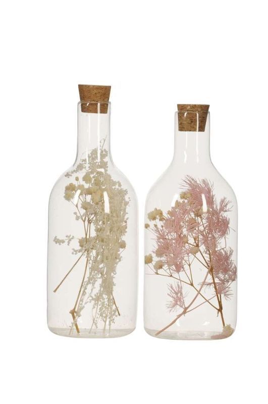 Декор "Бутылка-гербарий" в ассортименте 7x17см