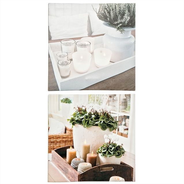 Постер светодиодный "Натюрморт со свечами" в ассортименте 40х1,5х40см