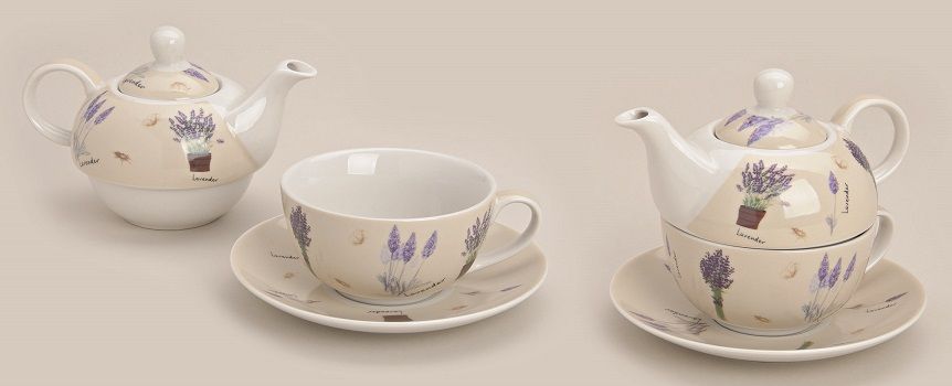 Чайник заварочный с чашкой "Лаванда"