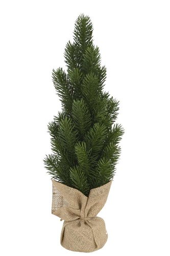 Елка в джутовом мешочке  14x12xH46см