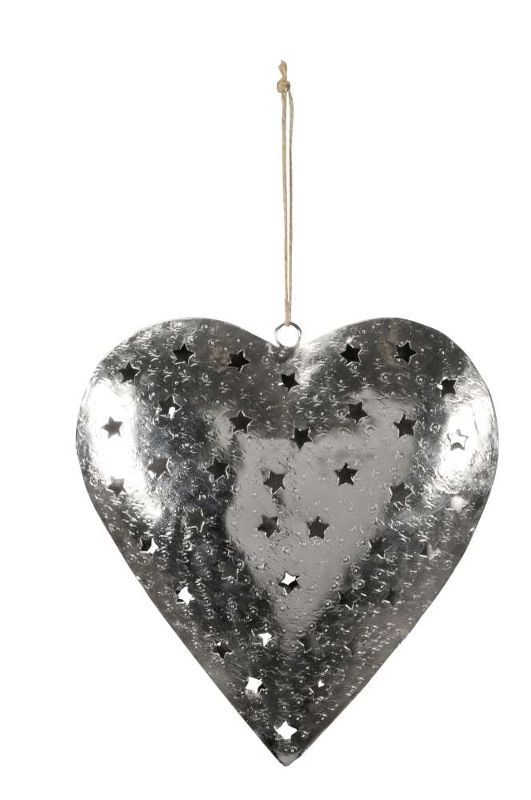 Декор подвесной "Сердце" 20x21см + 10см подвес